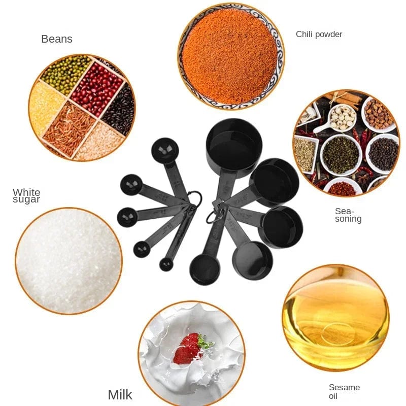 10stk/sæt måleskeer Cup Multipurpose Cake Flour Food Measuring Spoon Home Gadget Kitchen Cooking Baking Tools Accessories