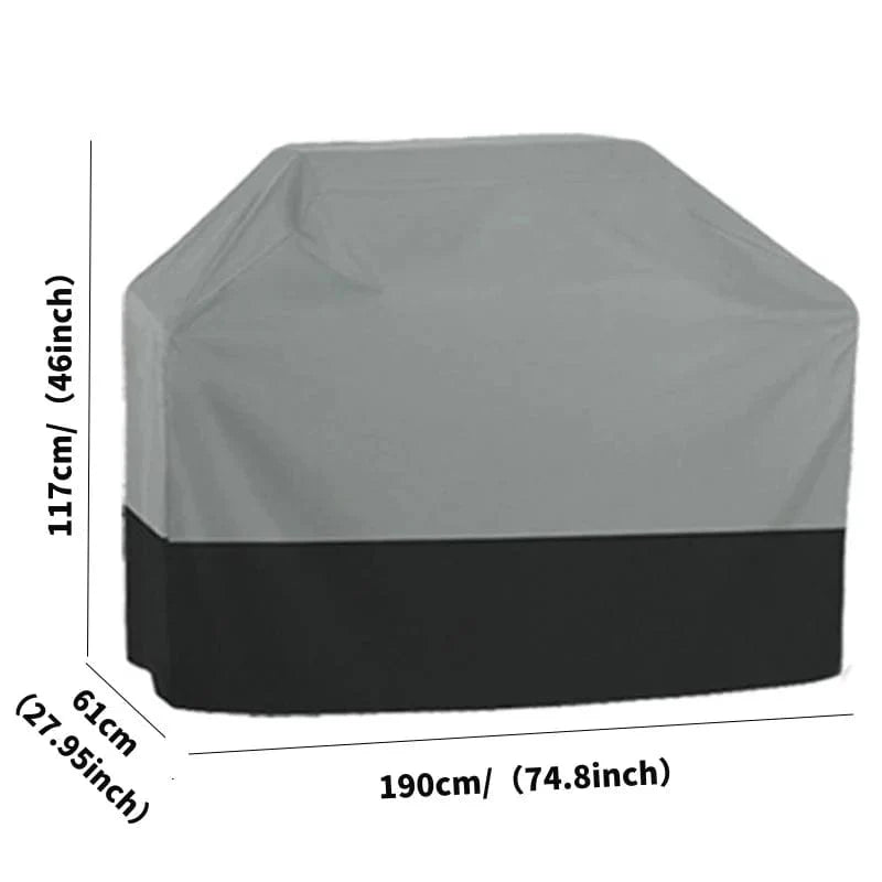 210T Oxford Cloth Udendørs grillovertræk Vandtæt ovnovertræk Havebeskyttelsesovertræk UV-resistent Heavy Duty Carbon Grill Cover 190x71x117cm