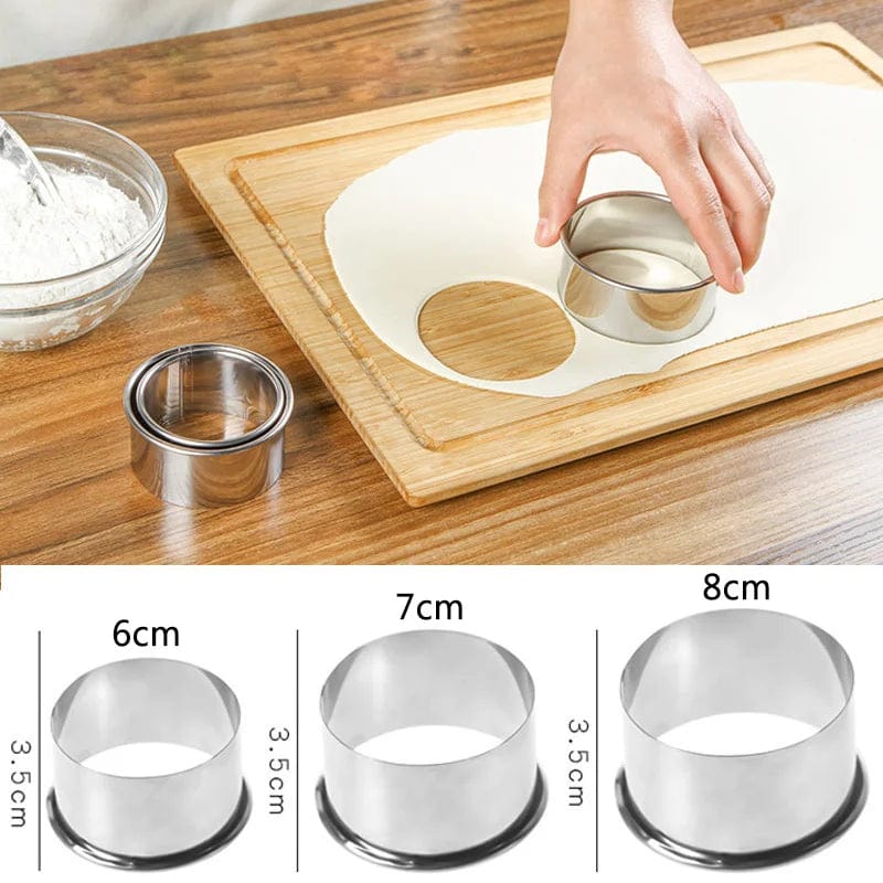 5stk/sæt Dumplingform rustfrit stål kinesisk Shuijiao Maker Empanadas Metal Dough Pressing Tool Pastry Kitchen Accessories
