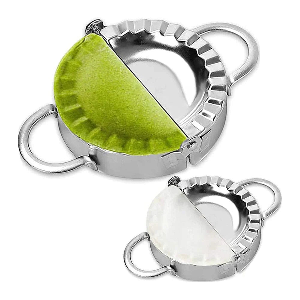 5stk/sæt Dumplingform rustfrit stål kinesisk Shuijiao Maker Empanadas Metal Dough Pressing Tool Pastry Kitchen Accessories