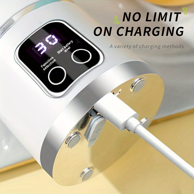 USB-genopladelig blender med LED-display - 450 ml, ideel til smoothies og milkshakes