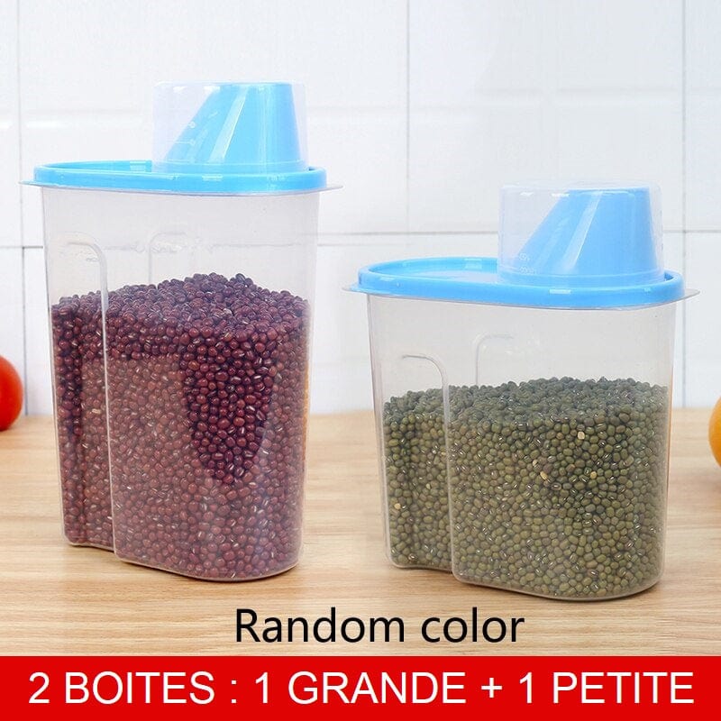 Dåser til opbevaring af ingredienser 2 dåser: 1 stor + 1 lille