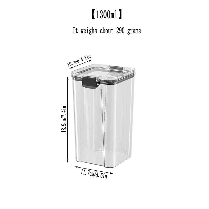 Stabelbare lufttætte dåser på 1300 ml