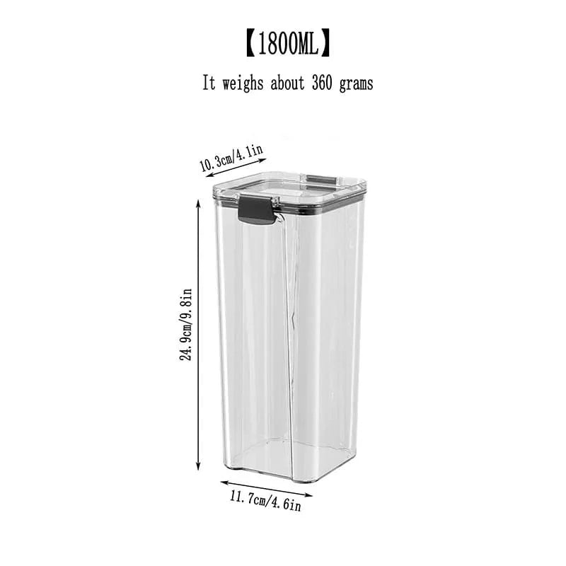 Stabelbare lufttætte dåser 1800 ml