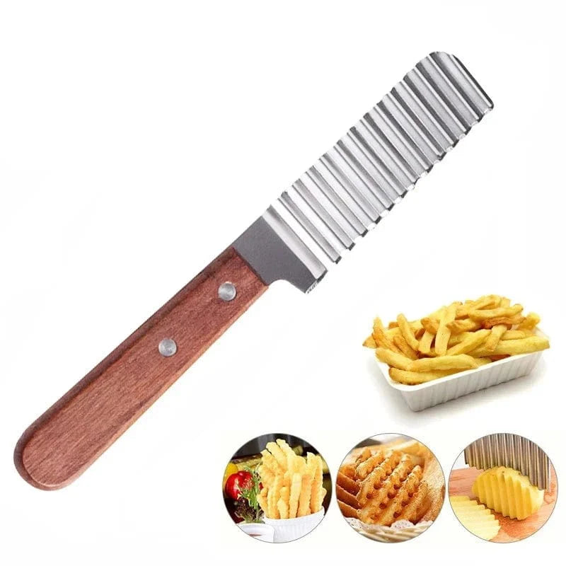 Stegeskærer med bølgeformet klinge i rustfrit stål