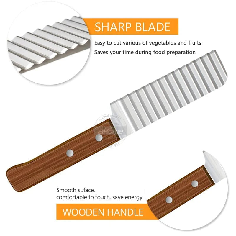 Stegeskærer med bølgeformet klinge i rustfrit stål