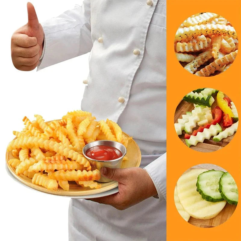 Stegeskærer med bølgeformet klinge i rustfrit stål