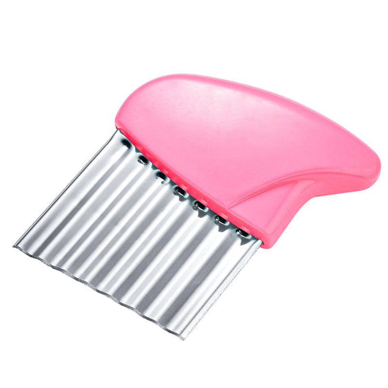 Stegeskærer med lyserødt bølget blad