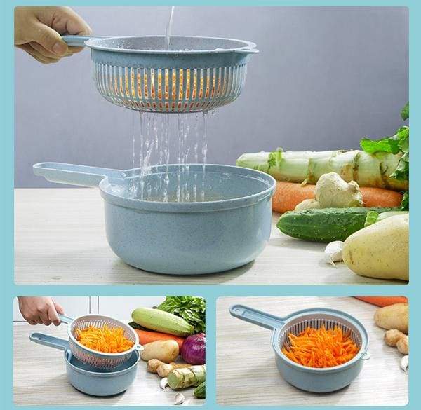 9-i-1 multifunktionel grøntsagssnitter