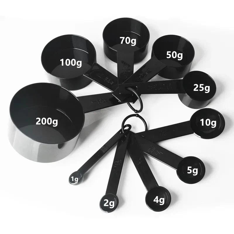 Måleskeer fra 1g til 200g - jeg vil have dem alle!