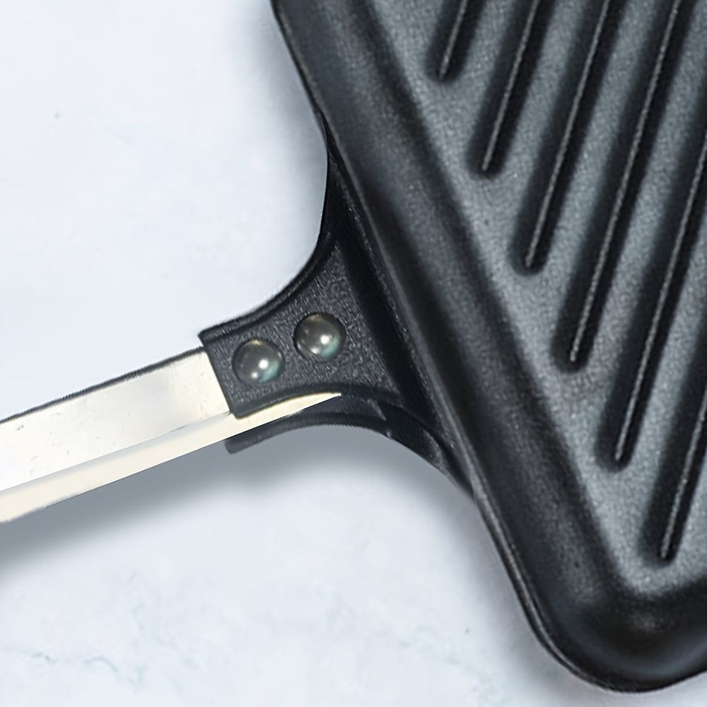 Aftagelig sandwichgrill til gas/induktion, non-stick plader, sort