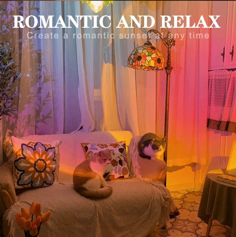 Solnedgangslampe, kan fjernbetjenes (med fjernbetjening og smartphone)