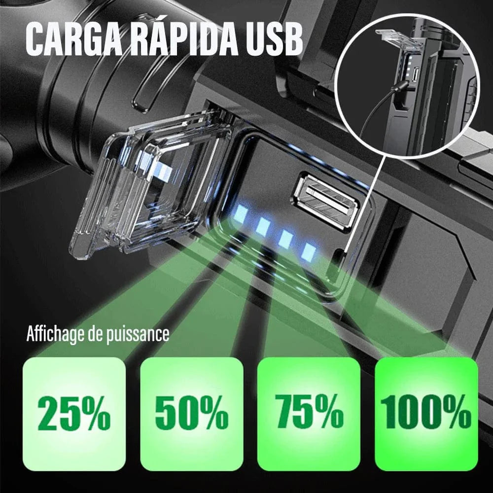 Blaze Lite Large Power-lommelygte med håndtag / USB