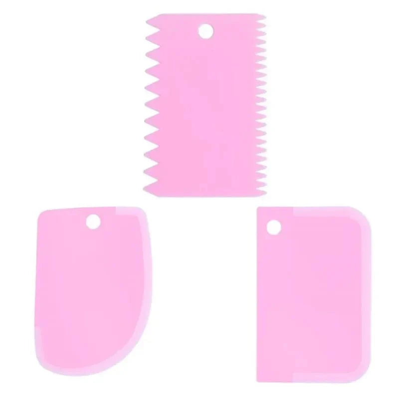 Sæt med 3 DIY-kagecremeskrabere - værktøj til dekoration af wienerbrød 3stk6