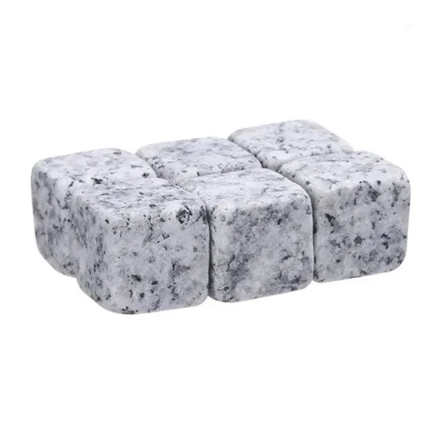 Pakke med 6 genanvendelige whiskysten til at opfriske dine Grey-drikke.