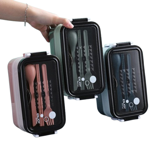 Vandtæt madkasse med bestik