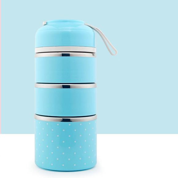 Madkasse med flere rum blå / 3