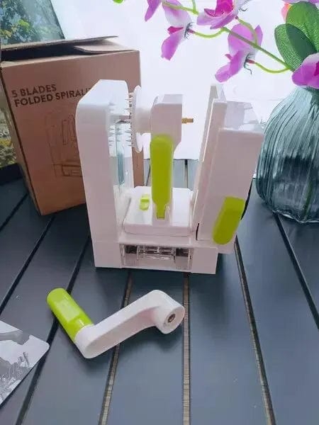 Hvidgrøn 4-i-1 grøntsagssnitter i rustfrit stål