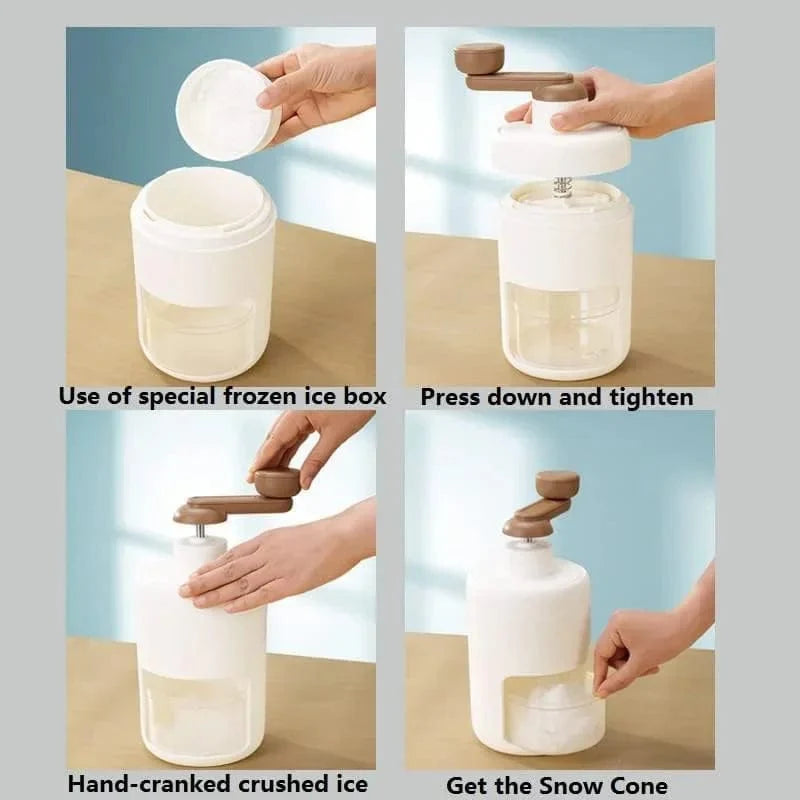 Praktisk manual til maskine til knust is