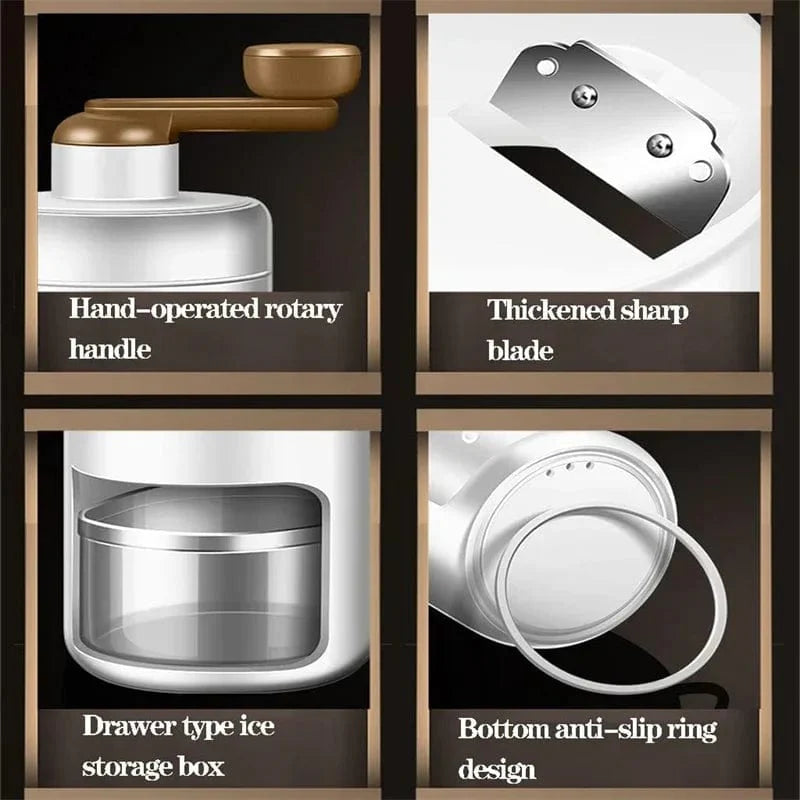 Praktisk manual til maskine til knust is