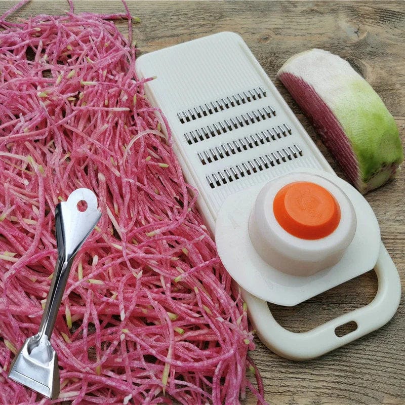 5-i-1 japansk mandolin Hvid