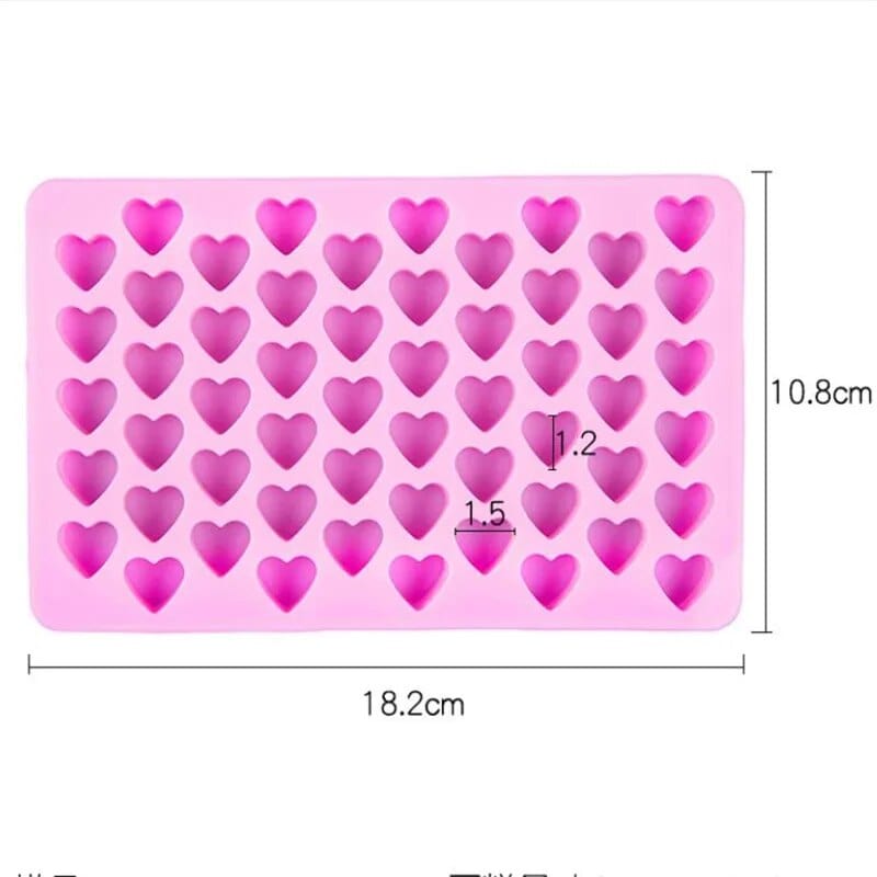 Chokoladeform med små hjerter