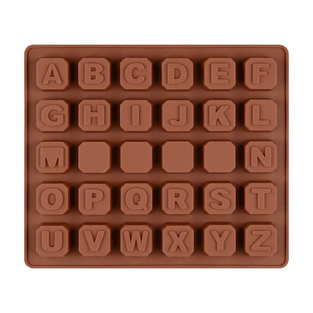 Chokolade- og kageform: Alfabetets bogstaver