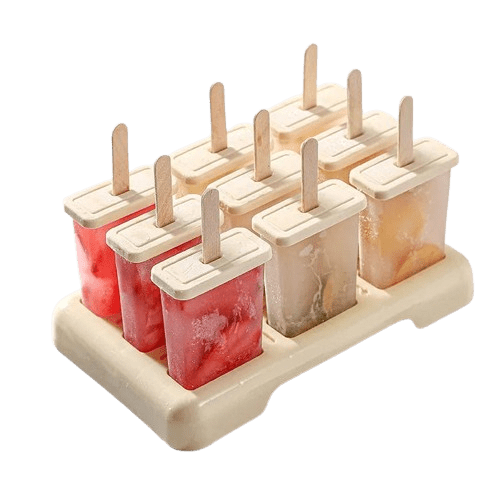 Hjemmelavet isform med plastikpinde