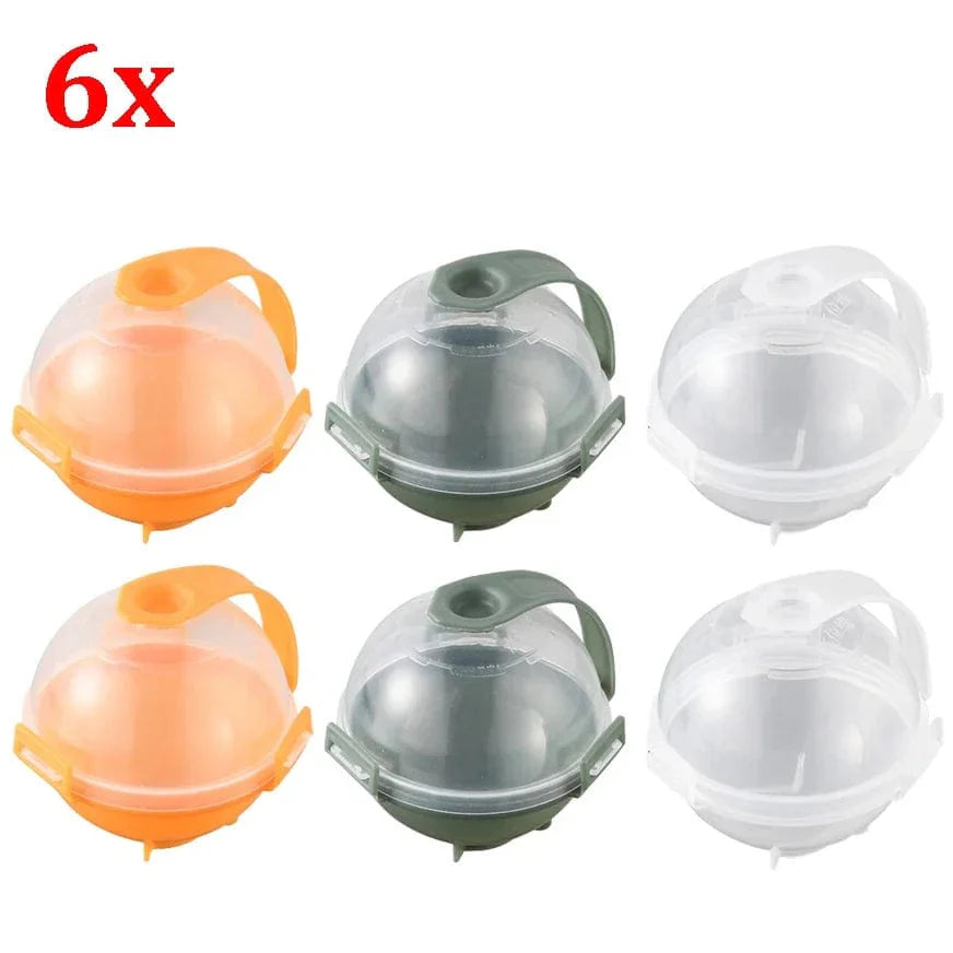 Rund isform til kolde drikke - Sæt med 3 stk. 6 stk. blandet