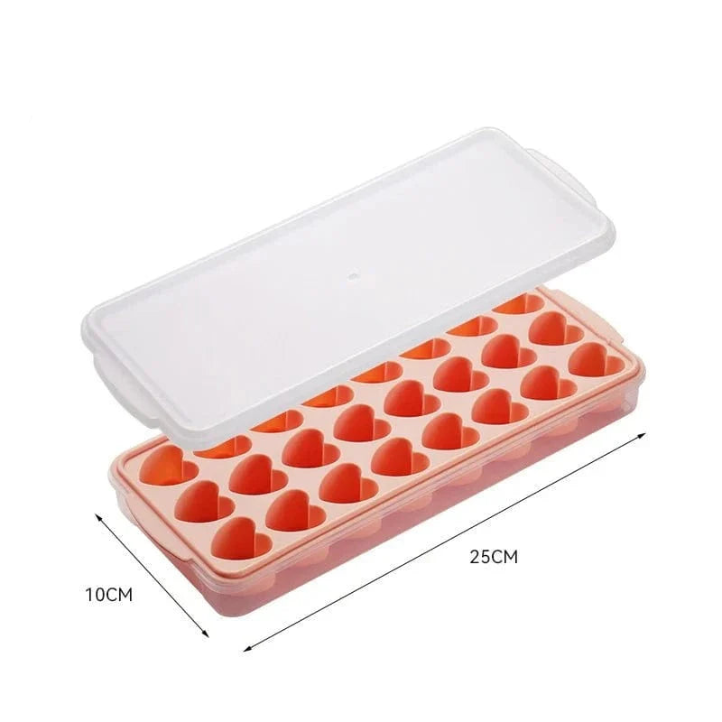 Pink hjerte isterningeform