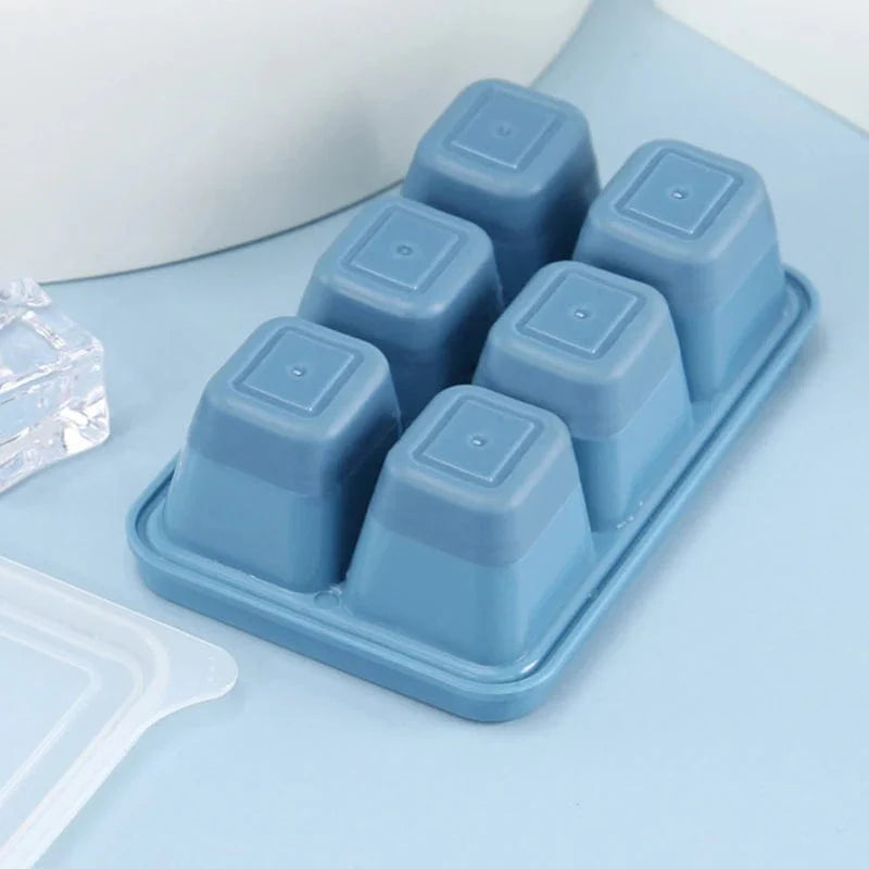 Isterningeform af plast med låg - sæt med 3 MULTI