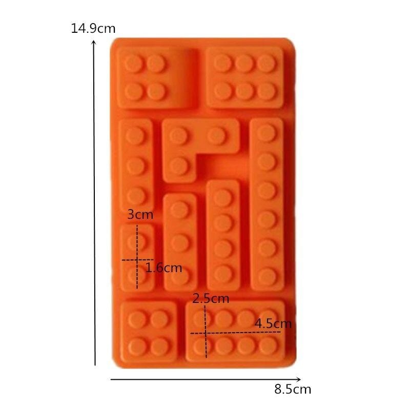 Lego-formede kageforme (sæt med 6)