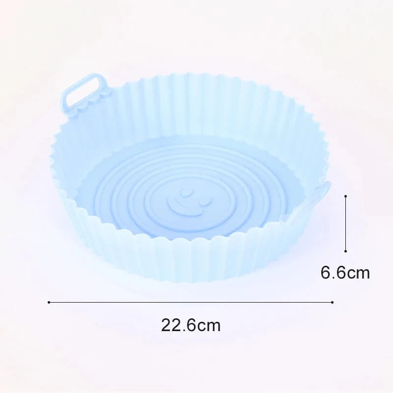 Runde silikoneforme til luftfryser blå