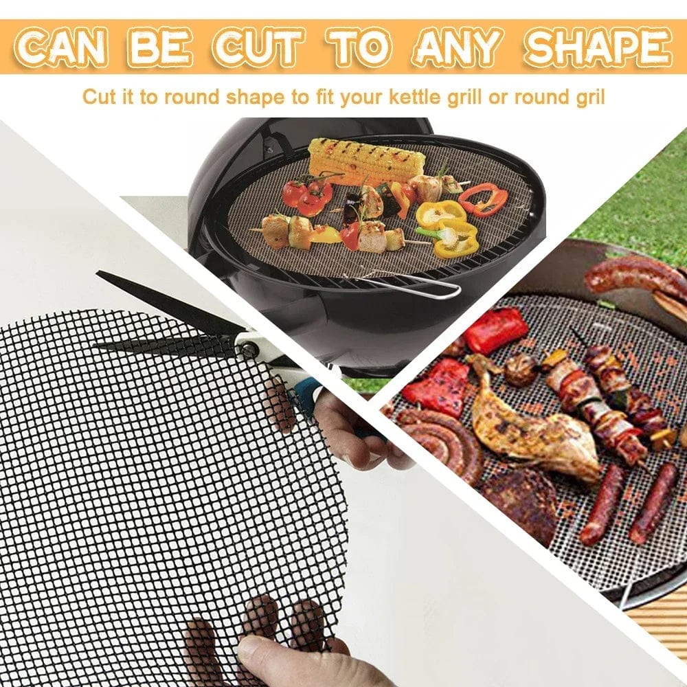 Non-stick Barbecue Mesh Mat Genanvendelig varmebestandig BBQ Baking Net Pad Kitchen Cooking BBQ Mat Liner Accessorie Outdoo BBQ Tool