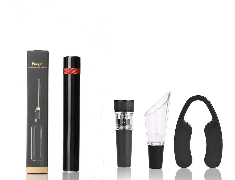 Vinåbner med lufttryk og korkvakuumpumpe i rustfrit stål - tilbehør til vinkælder 04 RD