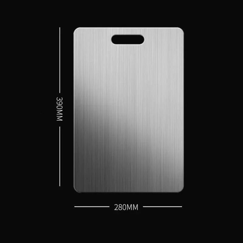 Multifunktionelt køkkenskærebræt i rustfrit stål 39 28 cm