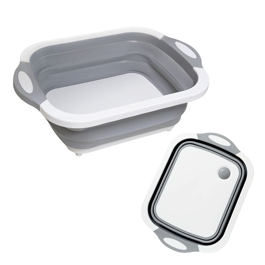 2-i-1 skærebræt og grøntsagsskuffe