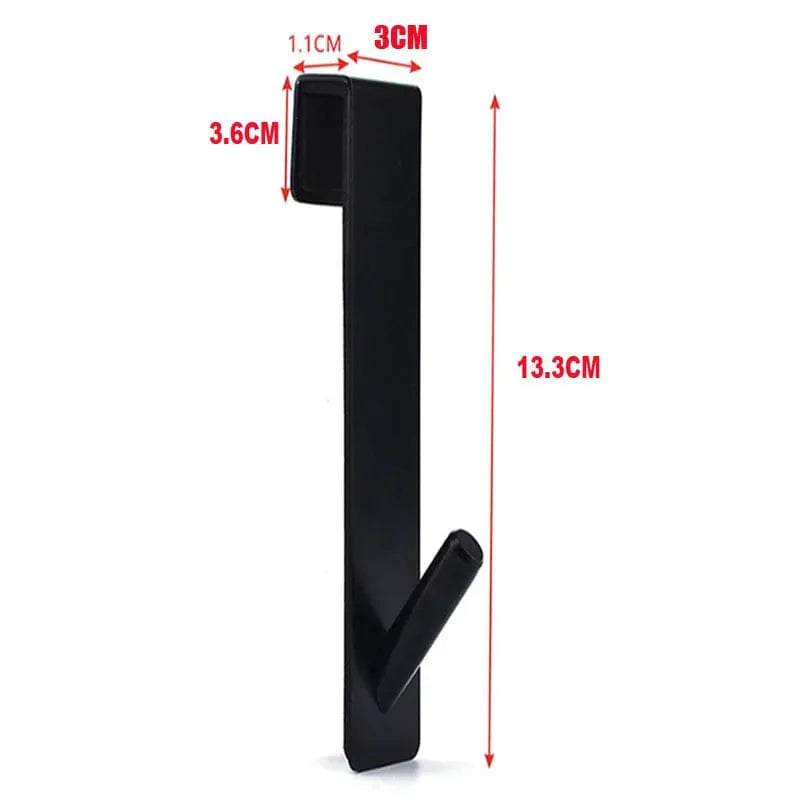 S-formet væghængt håndklædestang i rustfrit stål - Sort