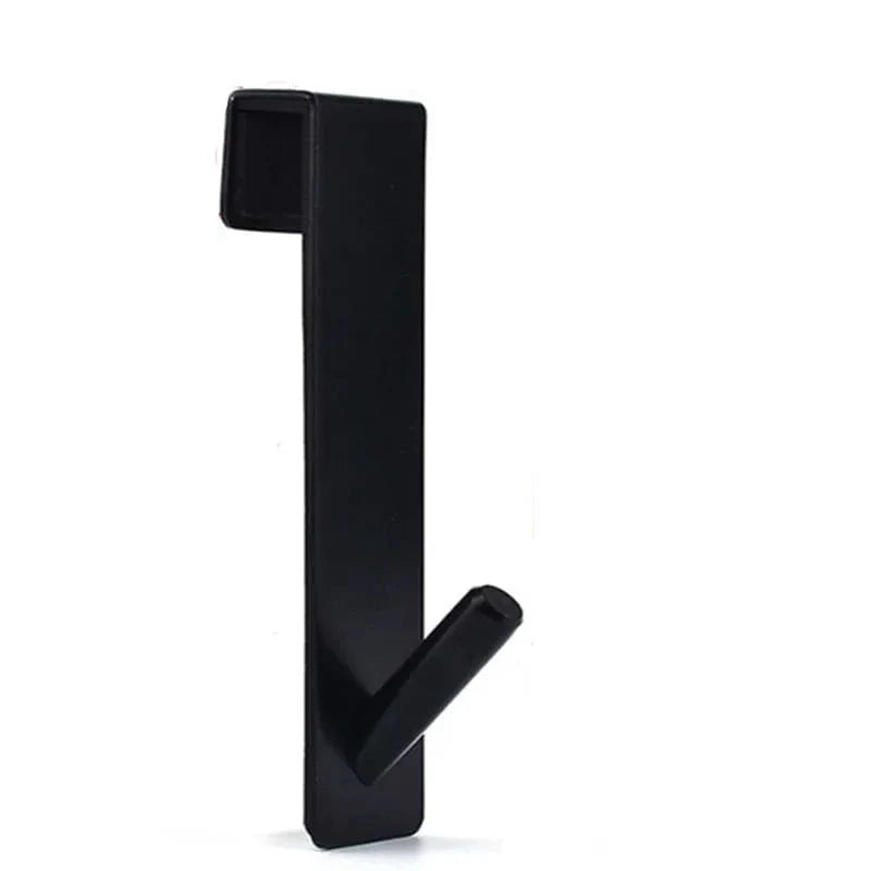 S-formet væghængt håndklædestang i rustfrit stål - Sort