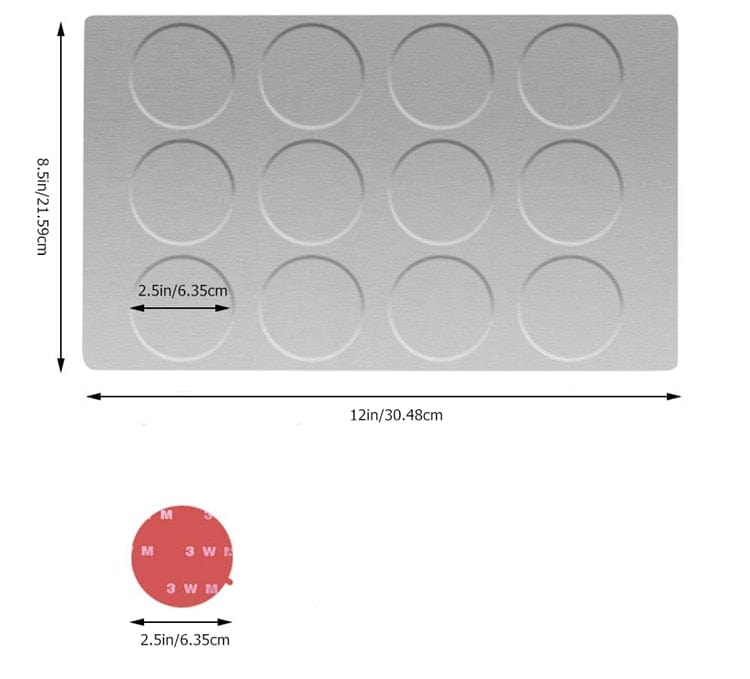 base for Metal Storage Jars for Spices and Ground Foods dimensioner