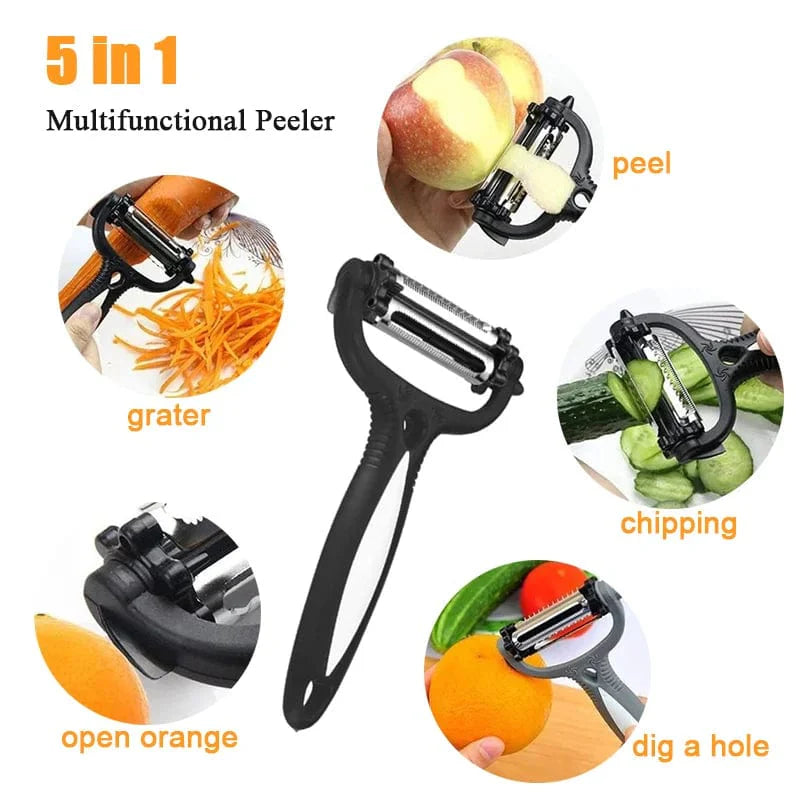 3-bladet roterende grøntsagsrivejern i 1