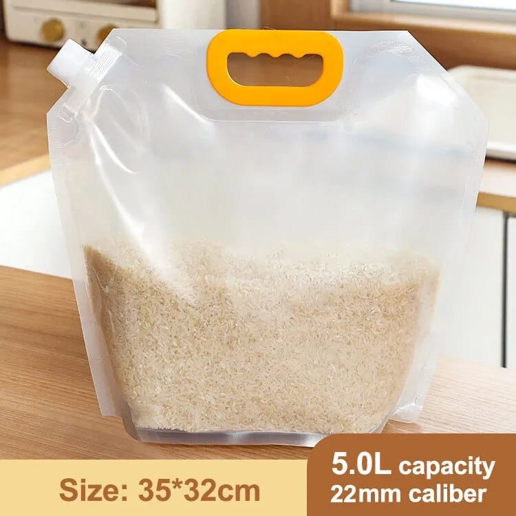 Konserveringsposer med håndtag og genlukkelig skænkeprop