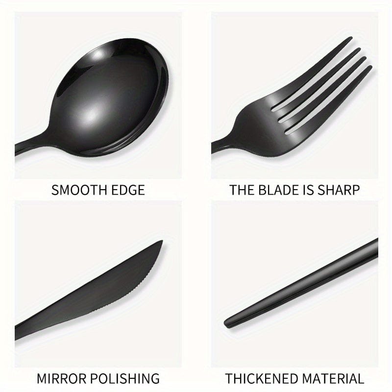 Portugal Bordservice Sæt - 24 dele Rustfrit Stål - Steakgafler Skeer - Opvaskemaskine - VVN75871