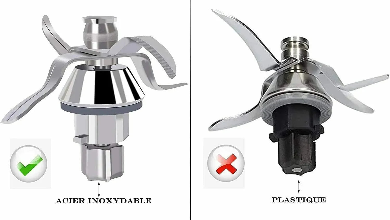 Udskiftningskniv i rustfrit stål til Vorwerk Thermomix TM31, hurtig og støjsvag drift, velegnet til daglig brug i TM31 Series 6 Brown