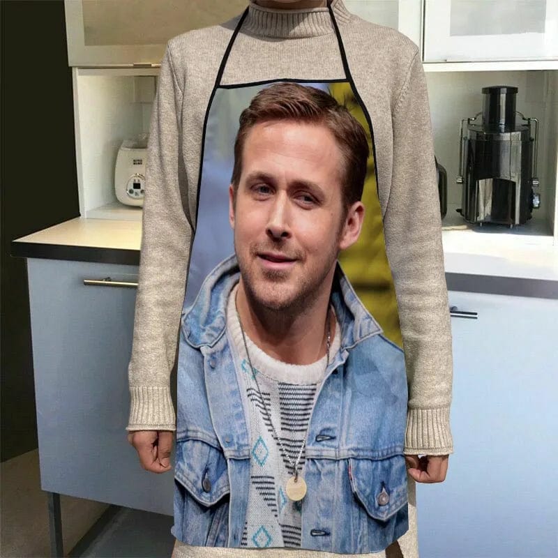 Ryan Gosling køkkenforklæde med tryk - tilbehør til kokke og tjenere - 50x75 cm, Oxford-klæde - SQPILLW
