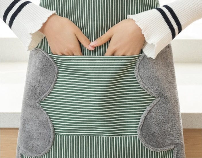 Vandtæt, rengøringsvenligt køkkenforklæde med overflader, der kan tørres af med hånden