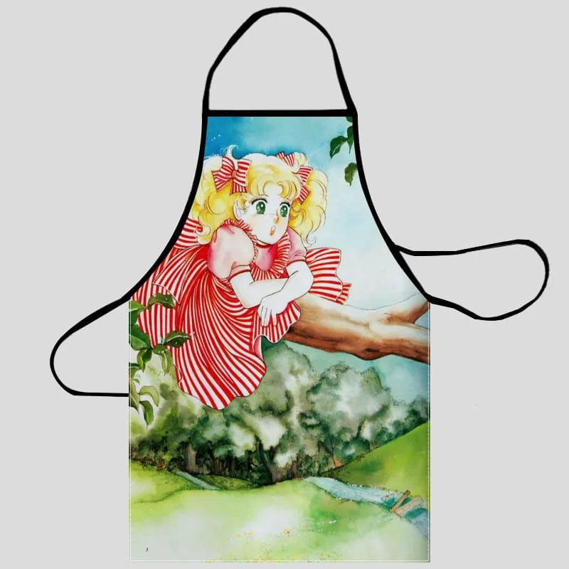 Oxford-køkkenforklæde til kvinder - rengøringsforklæde til husholdningen med lomme