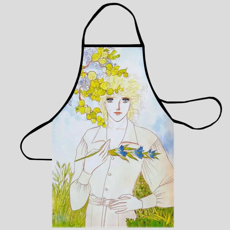 Oxford-køkkenforklæde til kvinder - rengøringsforklæde til husholdningen med lomme 6 / 50X75cm