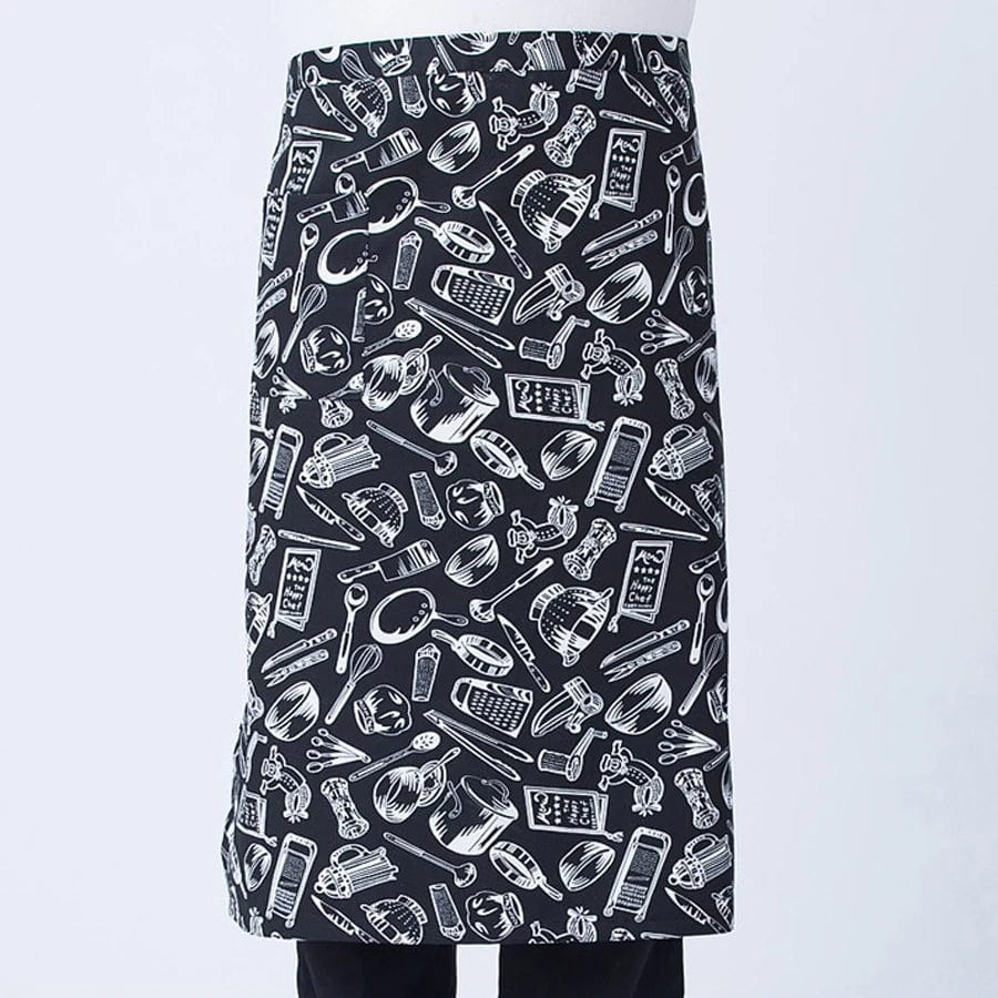 Justerbart, stribet køkkenforklæde til voksne - ideelt til restaurant, camping og madlavning B-daocha