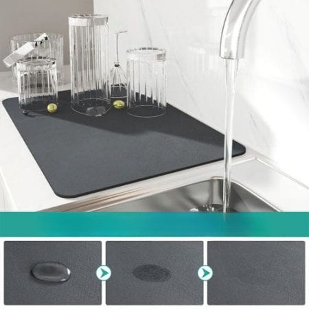 Absorberende måtter til køkkenvaske